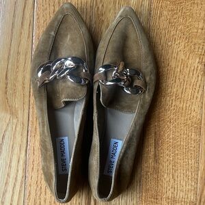 NEW Steve Madden Tan Loafers with Gold Accent